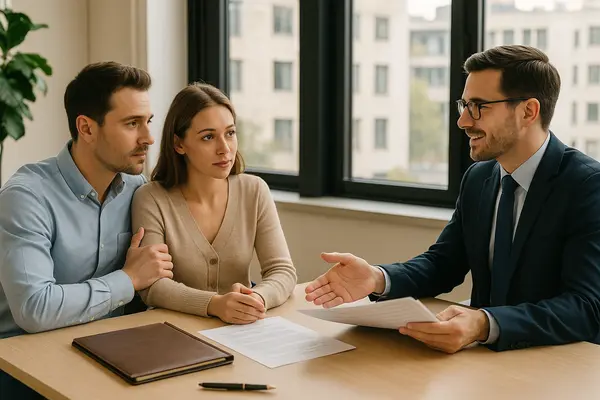 a lawyer talking to a youg couple in his office from Lemon Law Lawyer Los Angeles in Los Angeles, CA - ford lemon law Vehicles a lawyer talking to a youg couple in his office from Lemon Law Lawyer Los Angeles in Los Angeles, CA - ford lemon law Vehicles