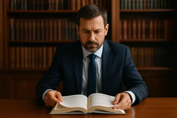 a male lawyer reading a legal book from Lemon Law Lawyer Los Angeles in Los Angeles, CA - GMB Lemon Vehicles a male lawyer reading a legal book from Lemon Law Lawyer Los Angeles in Los Angeles, CA - GMB Lemon Vehicles