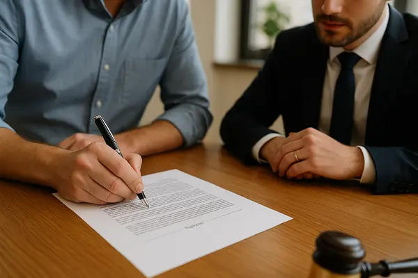 a lawyer with a client reviewing a document from Lemon Law Lawyer Los Angeles in Los Angeles, CA - GMB Lemon Vehicles a lawyer with a client reviewing a document from Lemon Law Lawyer Los Angeles in Los Angeles, CA - GMB Lemon Vehicles
