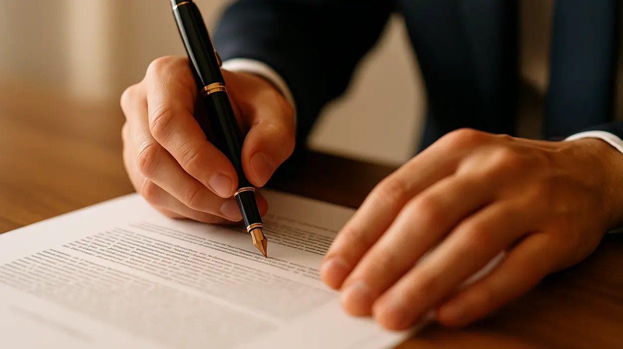 a lawyer using a pen to highlight a document from Lemon Law Lawyer Los Angeles in Long Beach, CA - Long Beach CA