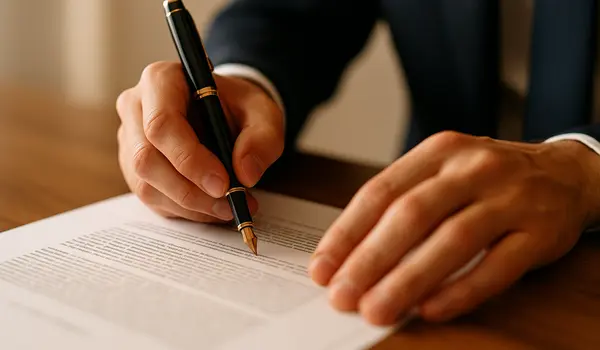 a lawyer using a pen to highlight a document from Lemon Law Lawyer Los Angeles in Long Beach, CA - Long Beach CA