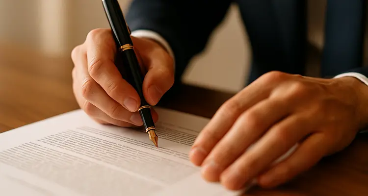 a lawyer using a pen to highlight a document from Lemon Law Lawyer Los Angeles in Long Beach, CA - Long Beach CA